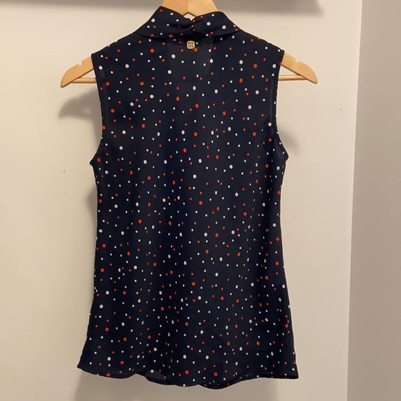 Anne Klein Pussycat Bow polka dot blouse - Picture 3 of 7